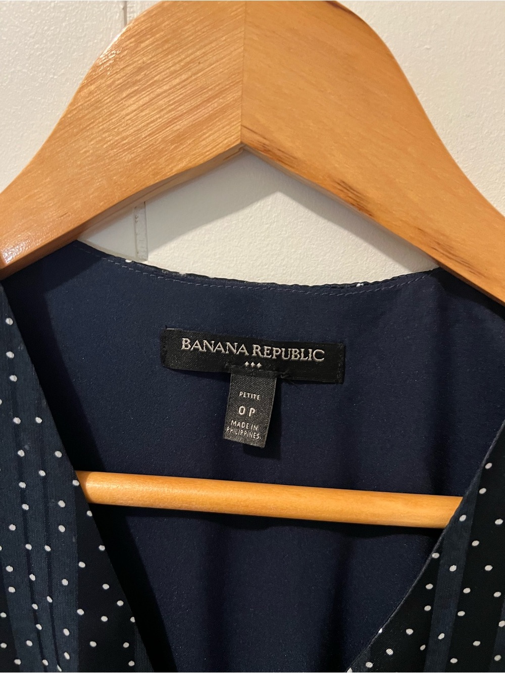 Banana Republic Navy Polka Dot Dress Size 0P Petite Sleeveless Dress - Picture 4 of 10